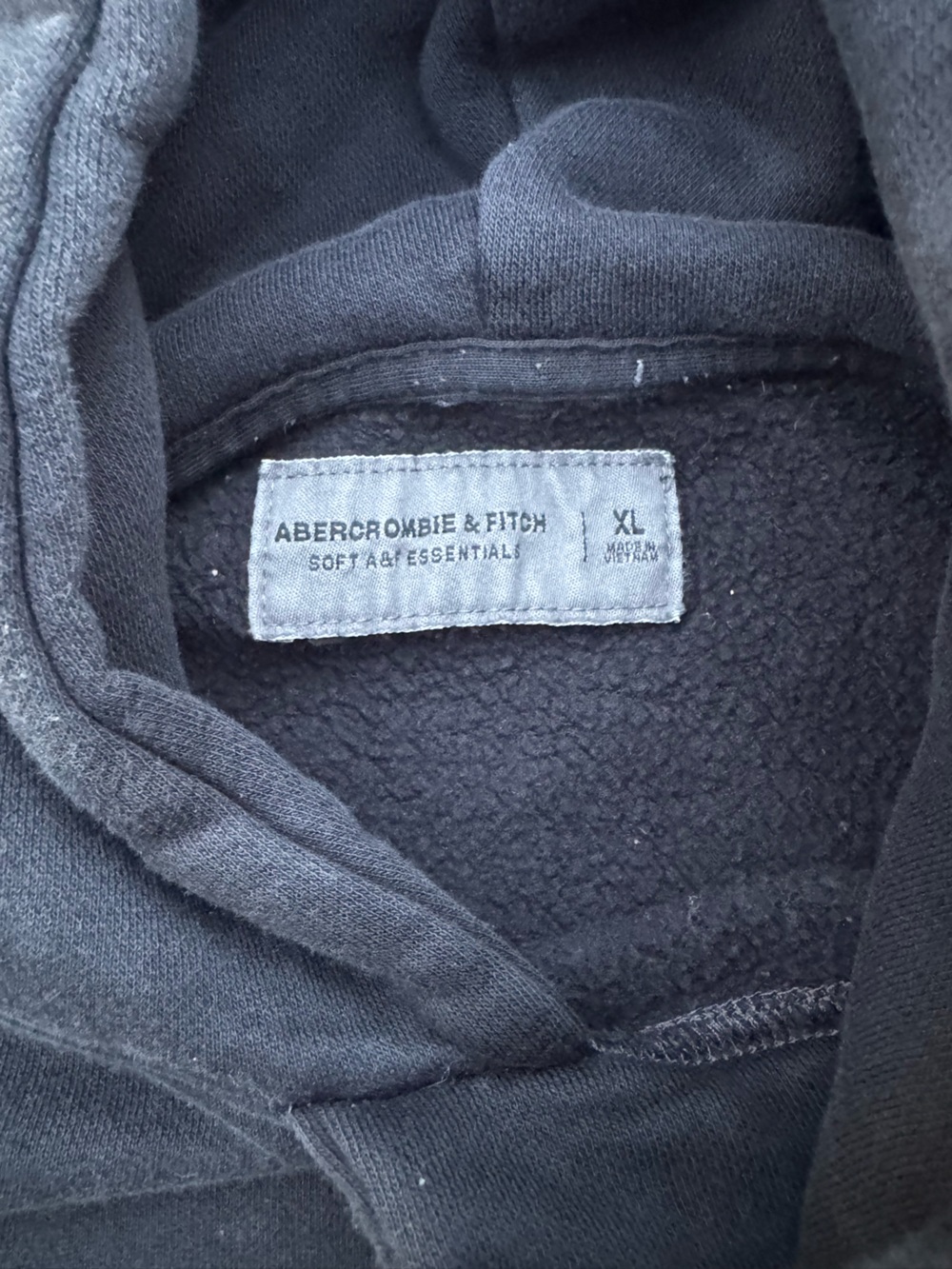 2 Abercrombie & Fitch Soft A&F Essential Hoodie Bundle Faded Black Gray Size XL - Picture 6 of 15